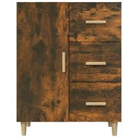Dressoir 69,5x34x90 cm bewerkt hout gerookt eikenkleurig - thumbnail