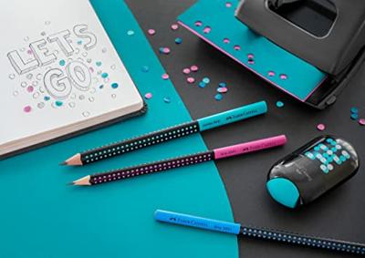 Faber Castell Grafietpotlood Jumbo Grip - Zwart/Roze