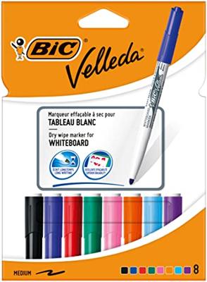 BIC velleda whiteboard markers, 8st.