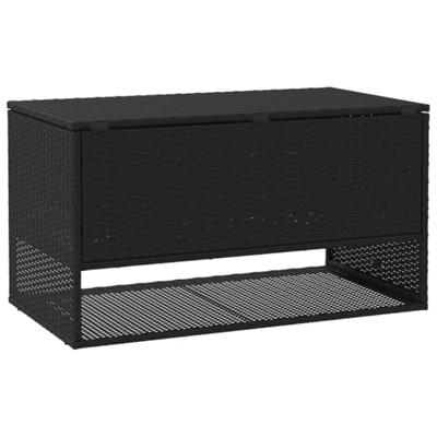 Opbergbox voor buiten 100x55x55,5 cm poly rattan zwart Opbergbox voor buiten 100x55x55,5 cm poly rattan zwart