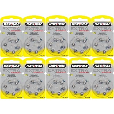 Rayovac gehoorapparaat batterijen - Type 10 - 10 x 6 stuks