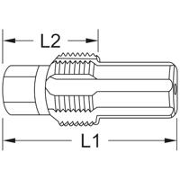 KS Tools 150.2542 Schroefdraad natapper M14 x 1.5 Speciaal gereedschapsstaal 1 stuk(s) - thumbnail