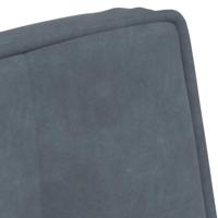 Relaxstoel met voetenbank fluweel donkergrijs - thumbnail