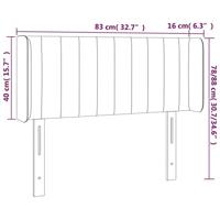 Hoofdbord met randen 83x16x78/88 cm stof blauw - thumbnail