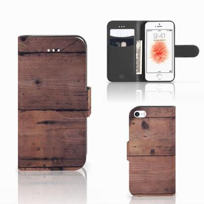 Apple iPhone 5 | 5s | SE | Book Style Case | Old Wood Apple iPhone 5 | 5s | SE | Book Style Case | Old Wood