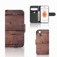 Apple iPhone 5 | 5s | SE | Book Style Case | Old Wood - thumbnail
