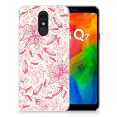 LG Q7 | TPU Case | Pink Flowers