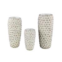 PTMD bloempot ruis hoog m crème 45 cm | 2 stuks - thumbnail