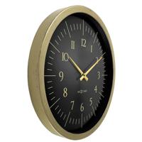 NeXtime - Wandklok 40 cm-Goud|Zwart-Plastic-NeXtime 'Galaxy' - thumbnail