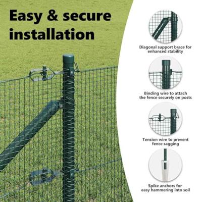 VidaXL Afrasteringspaal groen 25 x 0,5 m (16 x 16 mm gaas) staal