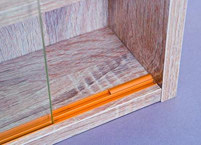 Vitrine Compilati - eikenkleur - 60x80x9,5 cm - Leen Bakker