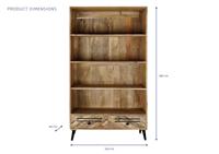 Planken DKD Home Decor Zwart Metaal Donkerbruin Mangohout 100 x 40 x 180 cm - thumbnail