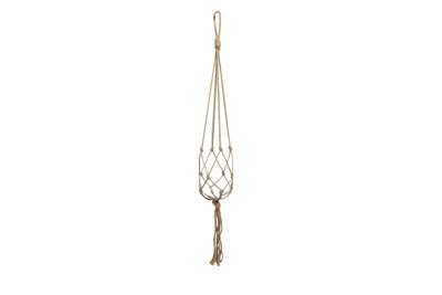 Bloempothanger Macrame bruin L90