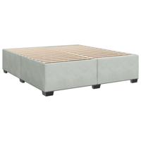 Boxspring met matras fluweel lichtgrijs 180x200 cm - thumbnail