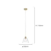 Eglo Glazen hanglampCopley goud met glas - 43633 - thumbnail