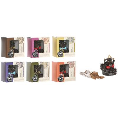 Houder Home ESPRIT Keramisch Mandala Indiaas 13 x 8 x 12,5 cm Wierook (6 Stuks)