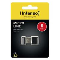 Intenso Micro Line USB-stick 8 GB Zwart 3500460 USB-A 2.0 - thumbnail
