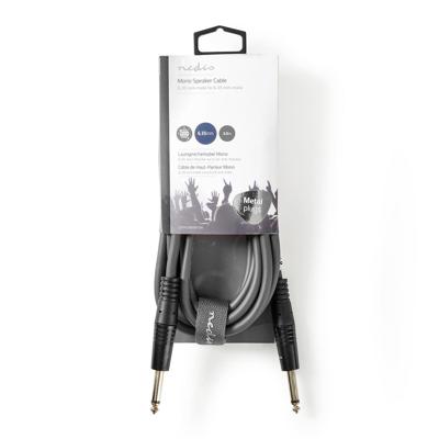 Kabel voor Monoluidspreker | 6,35 mm male - 6,35 mm male | 3,0 m | Grijs