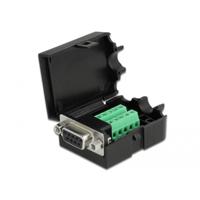 Delock 66265 VGA Adapter [1x D-sub bus 9-polig - 1x Bus] Zwart - thumbnail