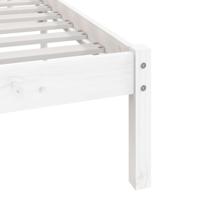 Bedframe zonder matras massief grenenhout wit 120x190 cm - thumbnail