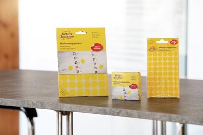 Avery-Zweckform 3852 Etiketten voor markeringspunten Ø 10 mm Geel 800 stuk(s) Permanent hechtend Papier Avery-Zweckform 3852 Etiketten voor markeringspunten Ø 10 mm Geel 800 stuk(s) Permanent hechtend Papier