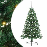 VidaXL Kunstmatig voorverlicht kerstboom met 150 led groen 120 cm pvc - thumbnail