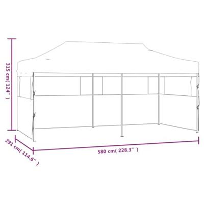 Partytent Easy Up met zijwanden 3x6 m staal wit