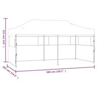 Partytent Easy Up met zijwanden 3x6 m staal wit - thumbnail