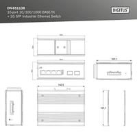 Digitus DN-651138 Industrial Ethernet Switch 16 + 2 poorten 10 / 100 / 1000 MBit/s - thumbnail