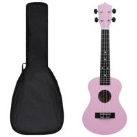 VidaXL Ukuleleset met tas voor kinderen sopraan 23'' roze - thumbnail