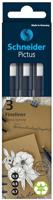 Schneider fineliner Pictus, etui van 3 stuks, zwart - thumbnail