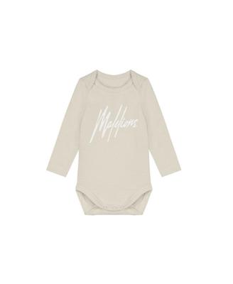 Malelions Longsleeve Bodysuit Baby Beige - Maat 6-9 Maanden - Kleur: Beige | Soccerfanshop