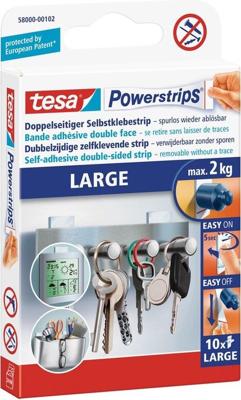 tesa POWERSTRIPS® Large Dubbelzijdig plakband Wit Inhoud: 10 stuk(s) tesa POWERSTRIPS® Large Dubbelzijdig plakband Wit Inhoud: 10 stuk(s)
