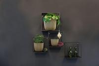 Capi 'made with' groove bol bloempot 29x27 cm zwart goud - thumbnail