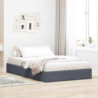 Opslag bed met matras Donkergrijs 120 x 200 cm Fluweel - thumbnail