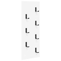 Wandgemonteerde kapstok Wit 30 x 1.5 x 80 cm Bewerkt hout - thumbnail