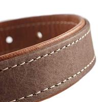 HUNTER Hondenhalsband Porto, zwart/cognac, Maat: 30 - thumbnail