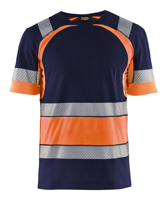 Blåkläder T-Shirt High-Vis 34211030 | Marineblauw/Oranje | Maat S - 7330509620076 - thumbnail