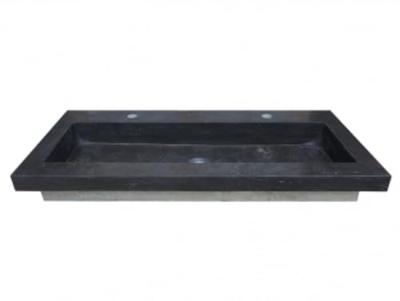 Wiesbaden Raw wastafel enkel met 2 kraangaten 120x46x5 cm hardsteen gezoet