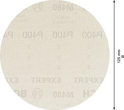 Bosch Accessories EXPERT M480 2608900679 Schuurnet voor excentrische schuurmachine Ongeperforeerd Korrelgrootte (num) 400 (Ø x l) 125 mm x 125 mm 5 stuk(s) Bosch Accessories EXPERT M480 2608900679 Schuurnet voor excentrische schuurmachine Ongeperforeerd Korrelgrootte (num) 400 (Ø x l) 125 mm x 125 mm 5 stuk(s)