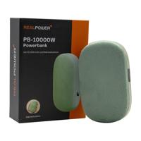 RealPower REALPOWER PB-10000 W Powerbank 10.000 mAh Groen Handwarmer - thumbnail