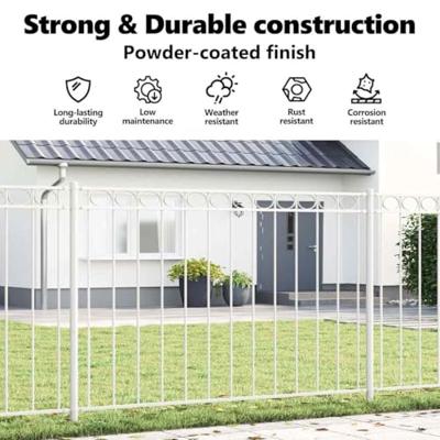 VidaXL Hecelement wit 170 x 170 cm staal