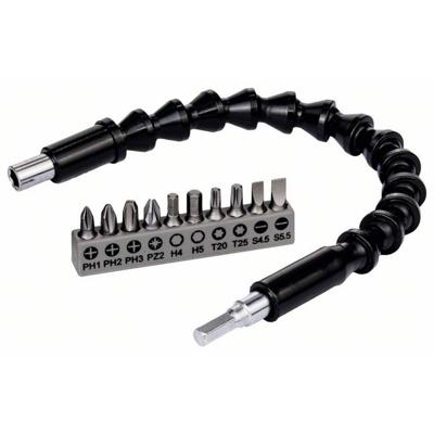Bosch Accessories 2608522377 2608522377 Bitset 11-delig Plat, Kruiskop Pozidriv, Kruiskop Phillips, Binnen-zesrond (TX), Inbus