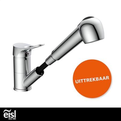 Eisl keukenmengkraan verona met uittrekbare uitloop chroomkleurig