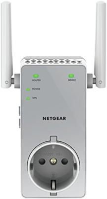 NETGEAR EX3800 WiFi Range Extender AC750, Dual-Band - 1 Fast Ethernet poort met geïntegreerd stopcontact