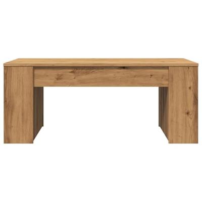 Salontafel 102x55x42 cm bewerkt hout artisanaal eikenkleur