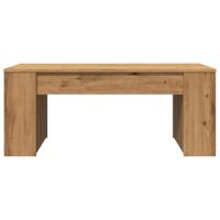 Salontafel 102x55x42 cm bewerkt hout artisanaal eikenkleur - thumbnail