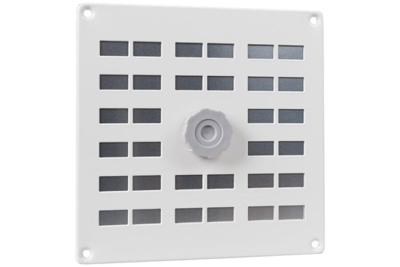 Nedco schuifrooster - aluminium - 200 x 200 mm - met gaas - wit