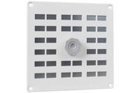 Nedco schuifrooster - aluminium - 200 x 200 mm - met gaas - wit - thumbnail