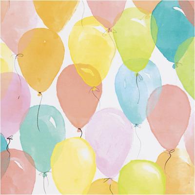 Creativ Company Inpakpapier, ballonnen, b: 50 cm, 80 gr, pastelkleuren, 5 m/ 1 rol